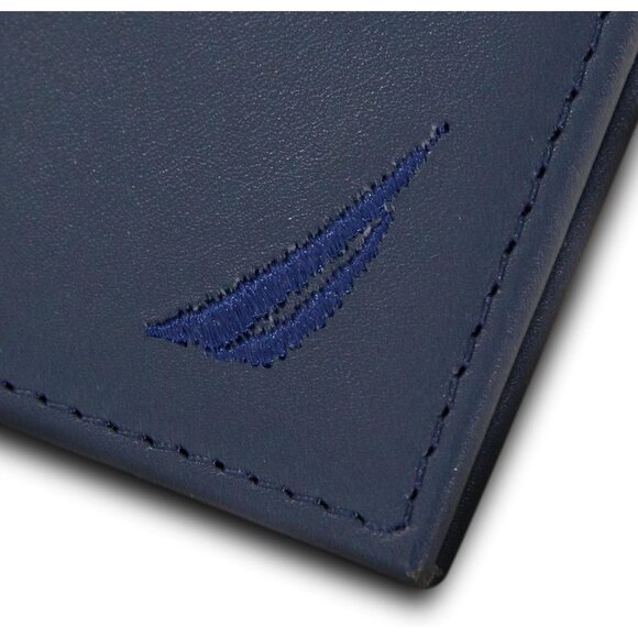 Nautica Men's Bifold Leather Wallet RFID Blocking ID Window Card Slots Durable - Picture 6 of 7